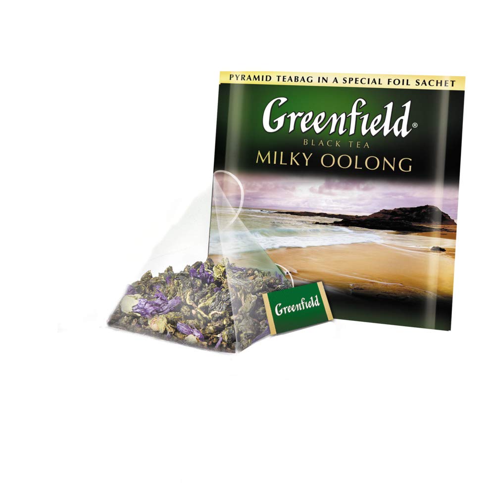 Greenfield Black Tea Rich Ceylon – 20 Pyramid Tea Bags, Made In Russia, Non-GMO